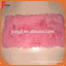 dyed Mongolian lamb fur throw